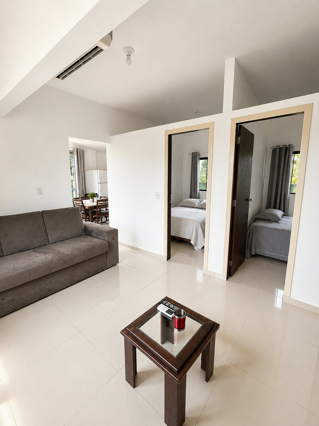 Sala e quartos do apto 02